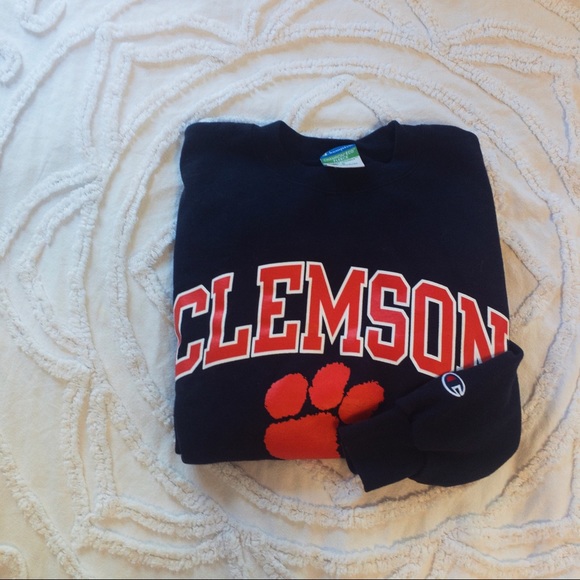 champion clemson crewneck sweatshirt